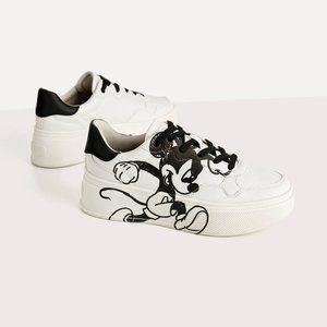 bershka x disney mickey mouse platform sneakers ♡